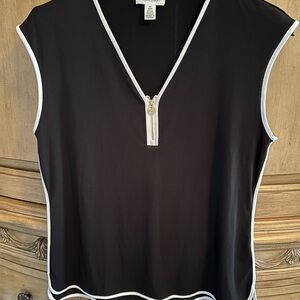 Calvin Klein Black Tank Top with White Accents